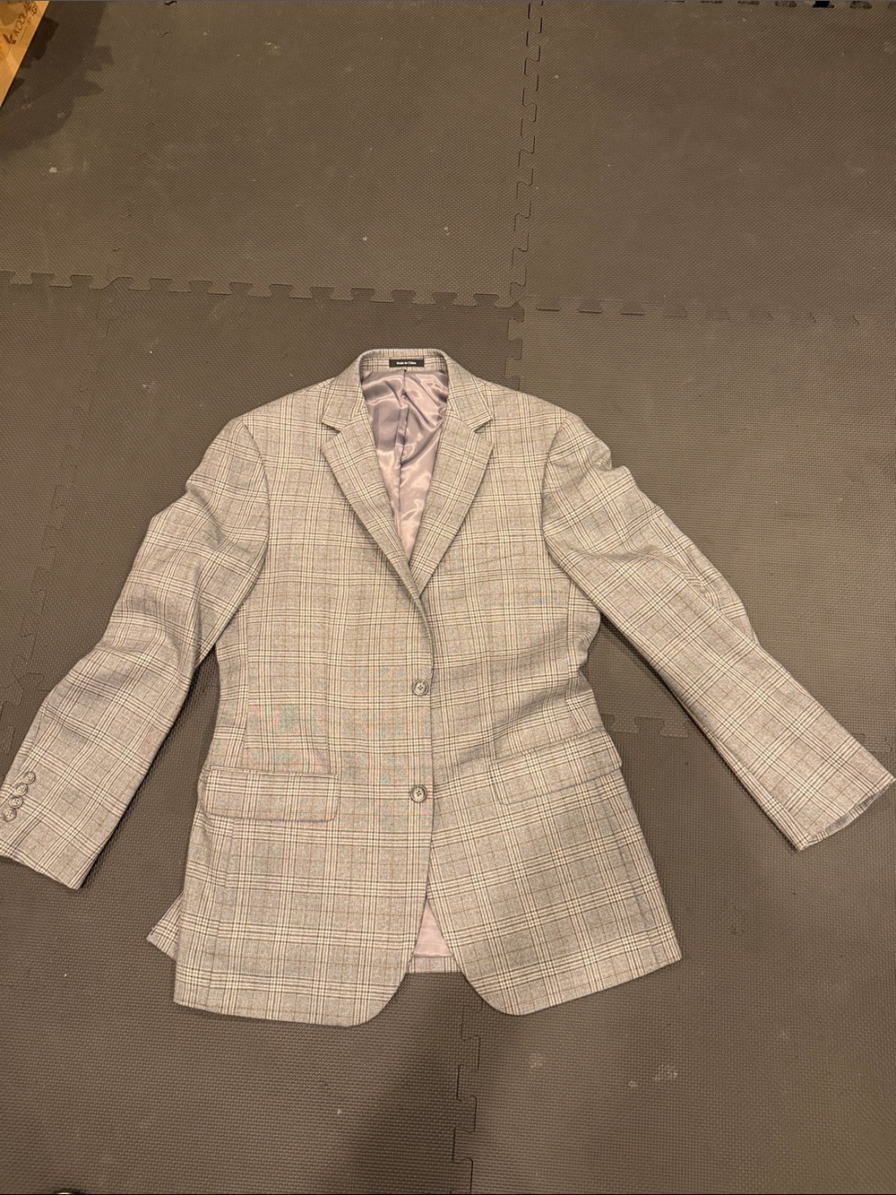 Pronto Uomo Light Gray Plaid Sport Coat